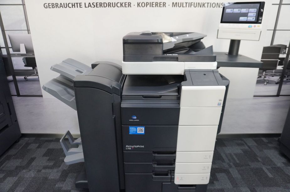Konica Minolta AccurioPrint C759 Farbkopierer Netzwerk-Drucker Scanner Broschüren-Finisher!